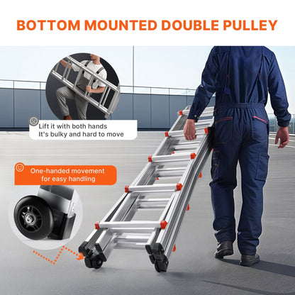 KMP405D - 20FT Versatile A-Frame Ladder with Non-Slip Stability