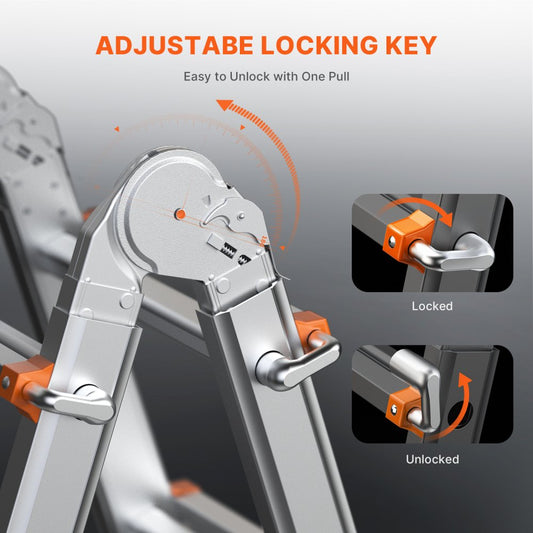 KMP405D - 20FT Versatile A-Frame Ladder with Non-Slip Stability