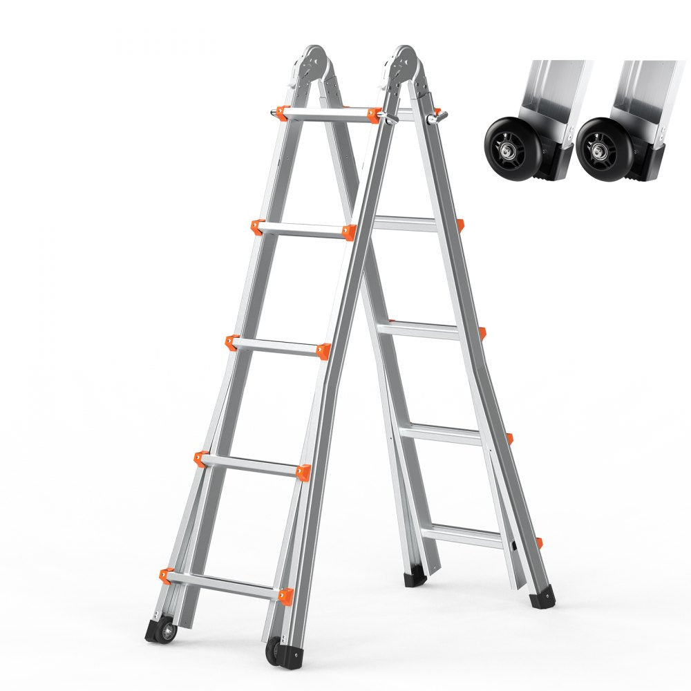 KMP405D - 20FT Versatile A-Frame Ladder with Non-Slip Stability