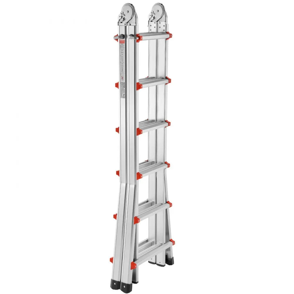 KMP406C - 20.5FT Aluminum A-Frame Ladder with Multi-Angle Design