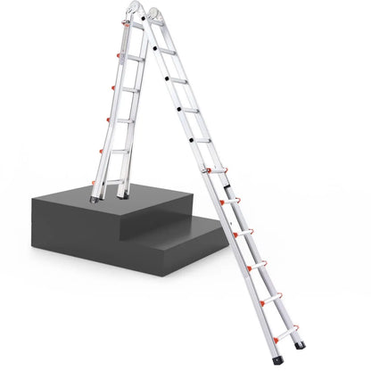 KMP406C - 20.5FT Aluminum A-Frame Ladder with Multi-Angle Design