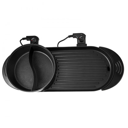 PC-8002 - 2-in-1 Indoor Grill & Hot Pot with 2200W Power