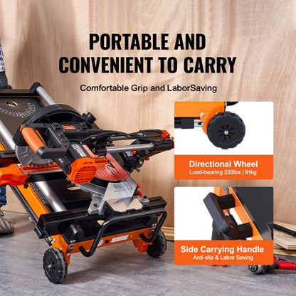 010920821563 - 5-in-1 Miter Saw Stand Supports Up to 330lbs