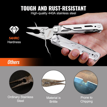 GHK6B - Durable 16-in-1 Stainless Steel Multitool Pliers for Outdoors