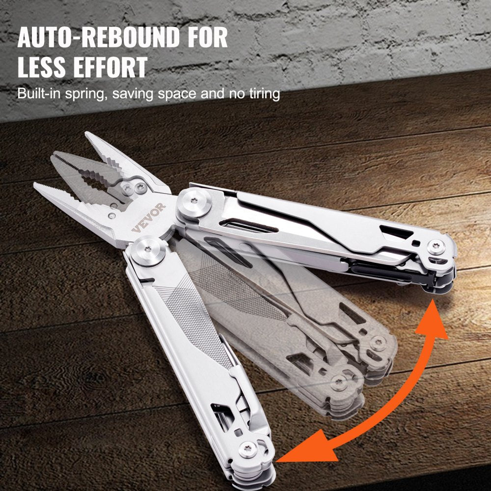 GHK11 - Durable 440A Stainless Steel 17-in-1 Multitool Pliers