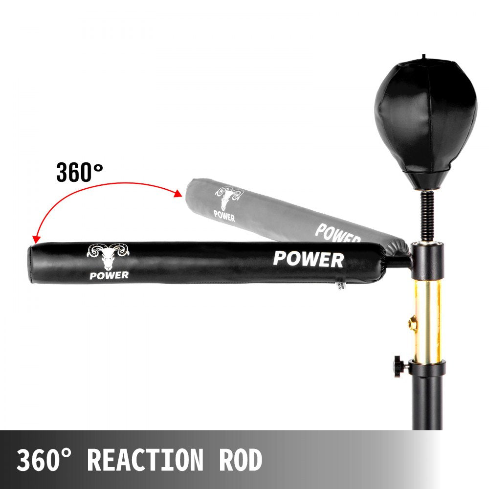 010569142562 - Adjustable 360-Degree Reflex Speed Trainer with Gloves