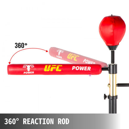 010342508330 - VEVOR Adjustable Boxing Speed Trainer with Spinning Bar and Reflex Ball