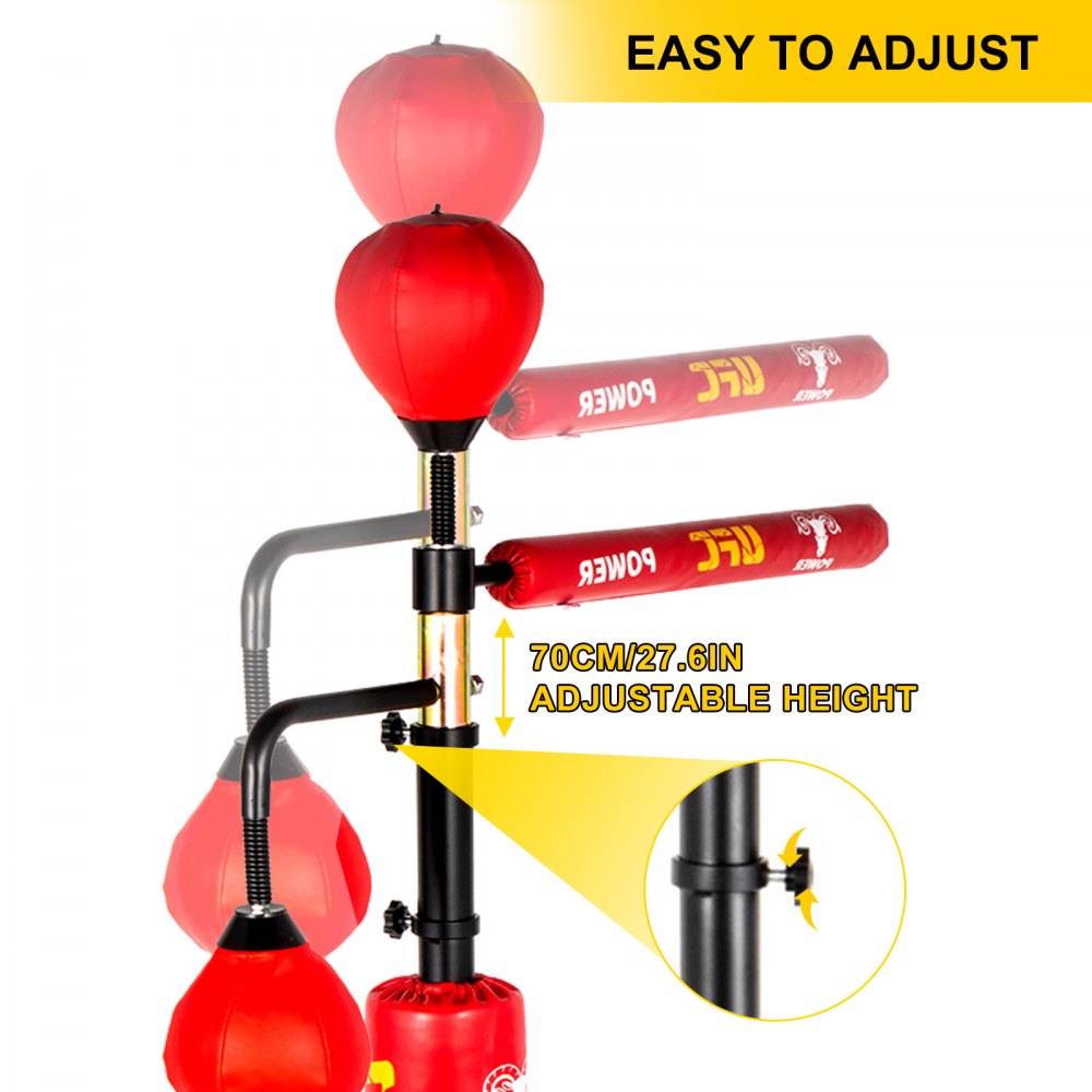 010342508330 - VEVOR Adjustable Boxing Speed Trainer with Spinning Bar and Reflex Ball