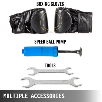 010342508330 - VEVOR Adjustable Boxing Speed Trainer with Spinning Bar and Reflex Ball