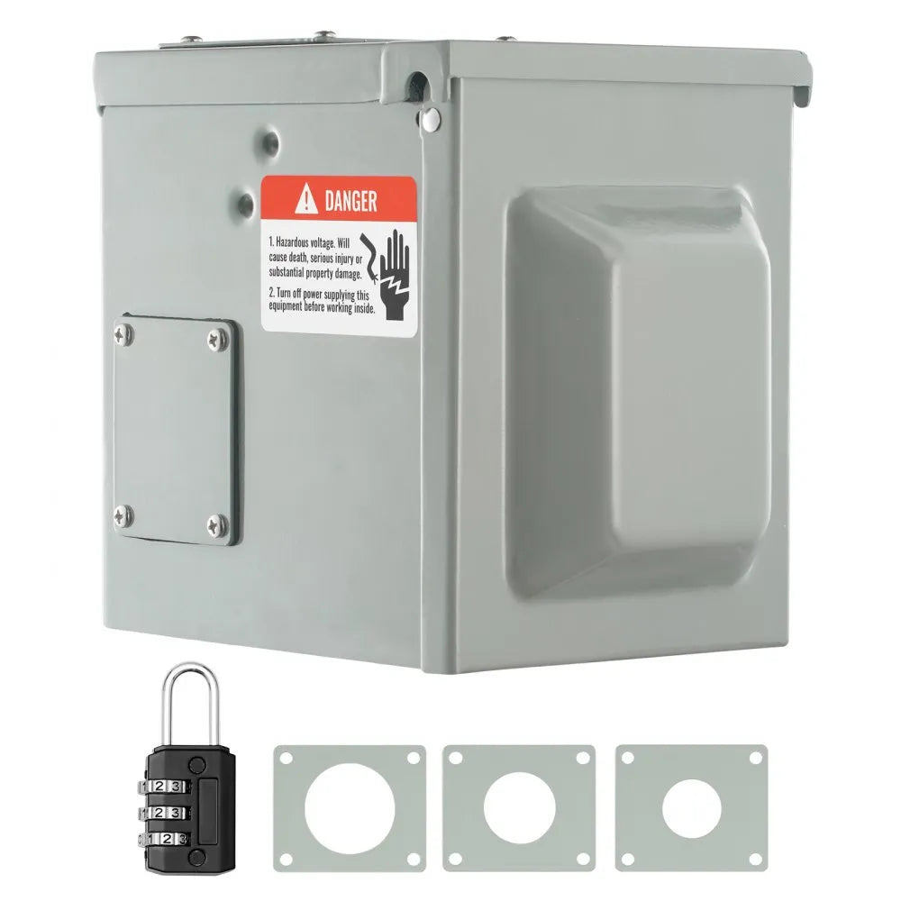 RV-30A - Durable Weatherproof 30 Amp RV Power Outlet Box with Lockable Panel