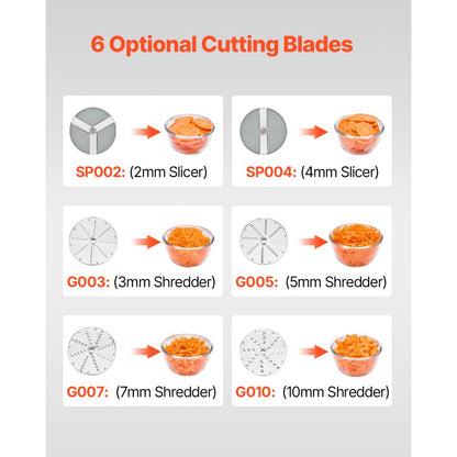 VC65MS - 750W Food Processor with Swift Chopping Blades & Anti-Slip Base