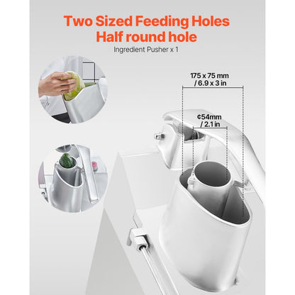 VC60MS - 550W Food Processor with 6 Sharp Blades for Quick Chopping