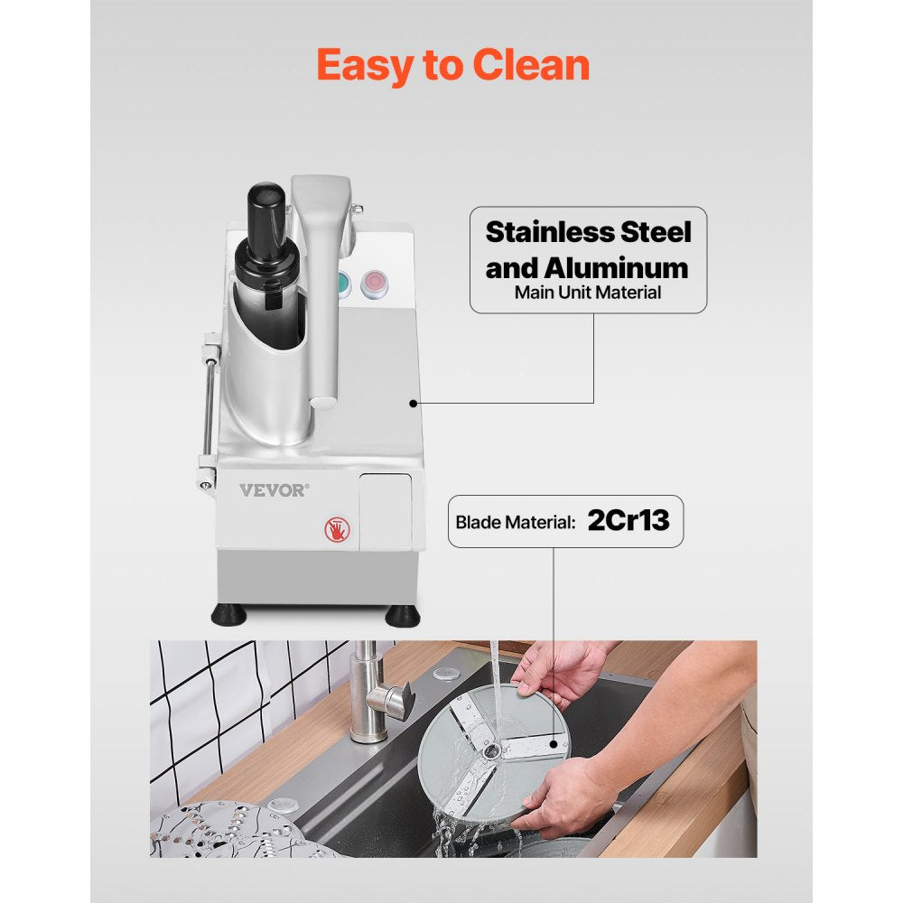 VC60MS - 550W Food Processor with 6 Sharp Blades for Quick Chopping