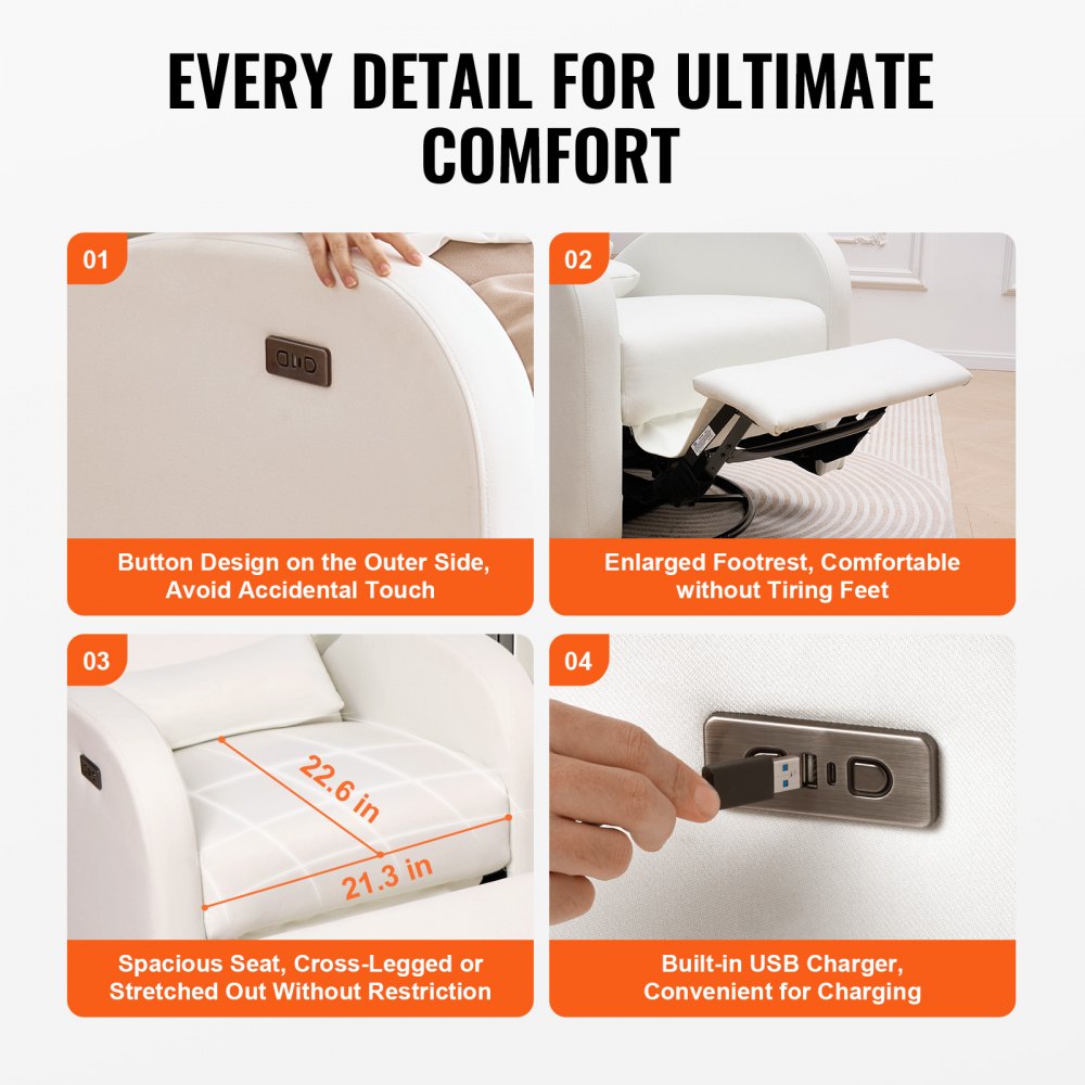 SX-81444-1 - 240° Swivel Power Recliner for Ultimate Relaxation