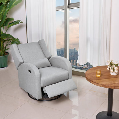 SX-81444-3(US) - Power Recliner Glider with USB, 240° Swivel в Light Gray