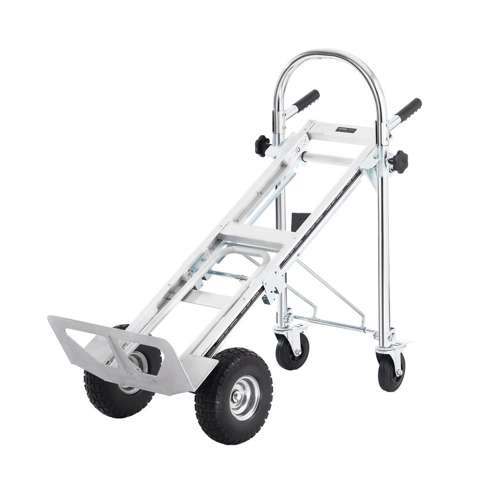 2143B - Durable Aluminum Folding Hand Truck, 800 lbs Capacity, Versatile Design