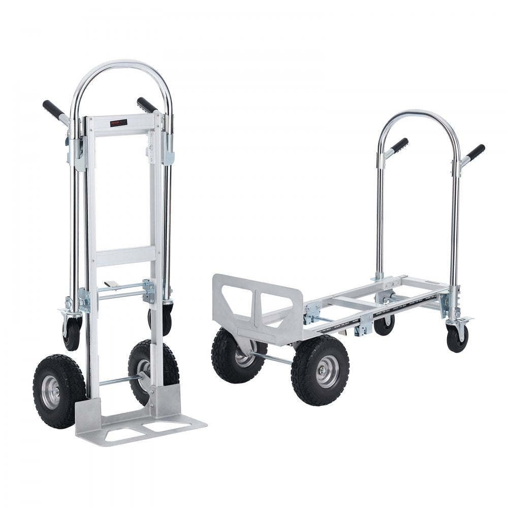 2143 - VEVOR 1000 lbs Aluminum Folding Hand Truck, Space-Saving Design