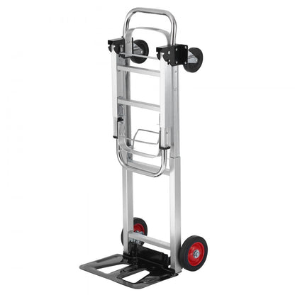 2020A - VEVOR 2-in-1 Aluminum Hand Truck, 400 lbs Capacity and Smooth Wheels