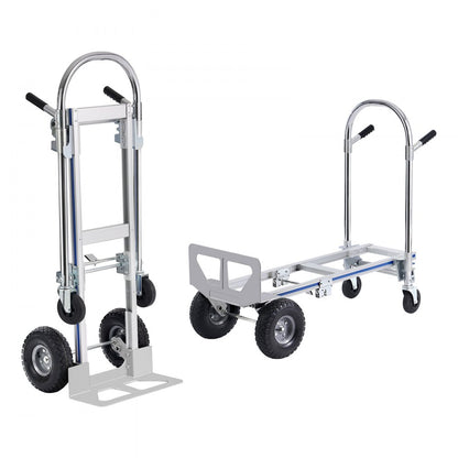 FHT250A - Heavy-Duty 2-in-1 Aluminum Hand Truck, 800 lbs Capacity