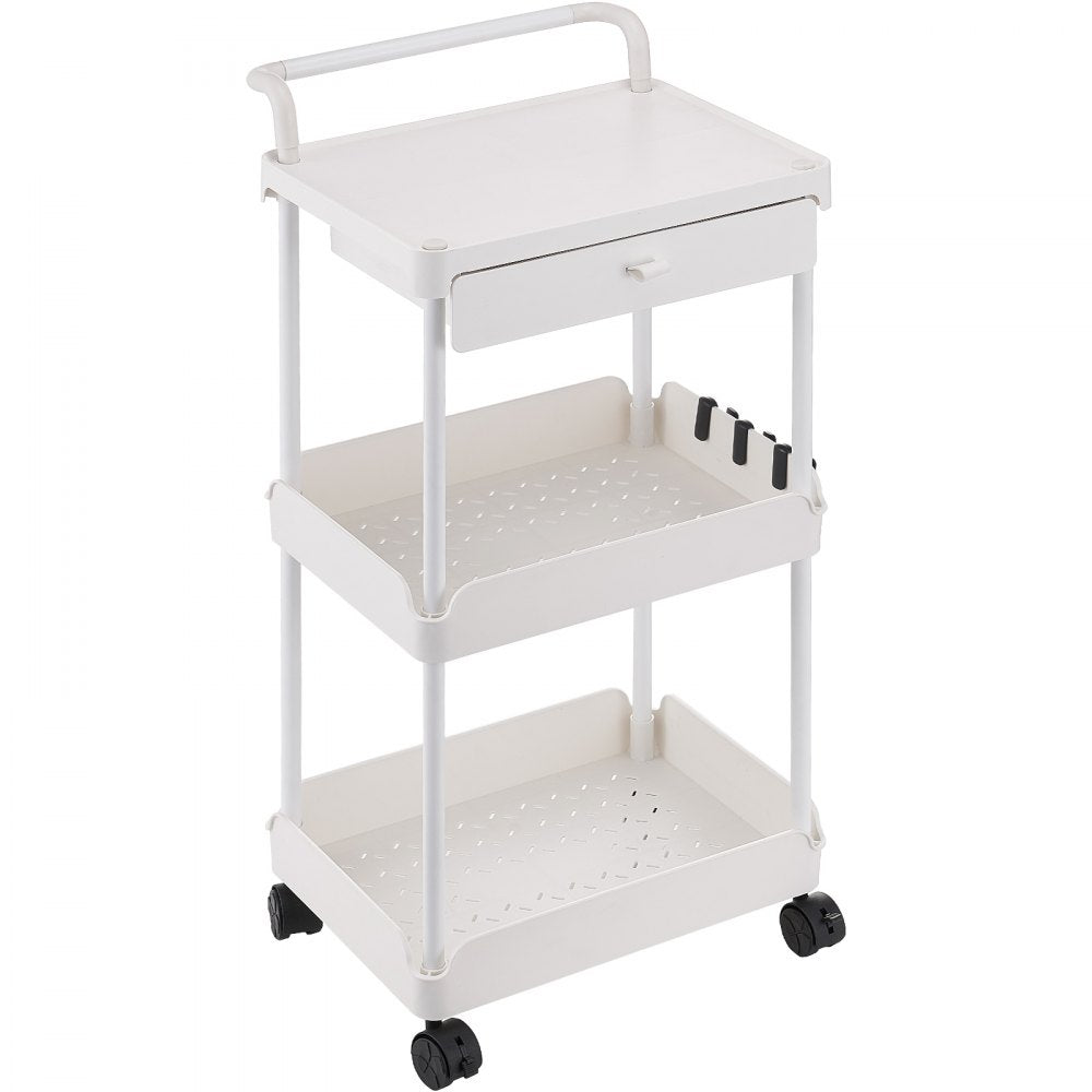 RY810289 - 3-Tier Rolling Utility Cart - Holds 99 lbs, Easy Assembly