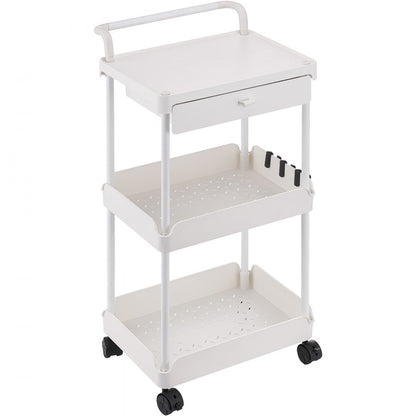 RY810289 - 3-Tier Rolling Utility Cart - Holds 99 lbs, Easy Assembly