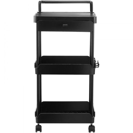 RY810289-1 - Heavy-Duty 3-Tier Rolling Cart, Easy Assembly & 360-Degree Wheels