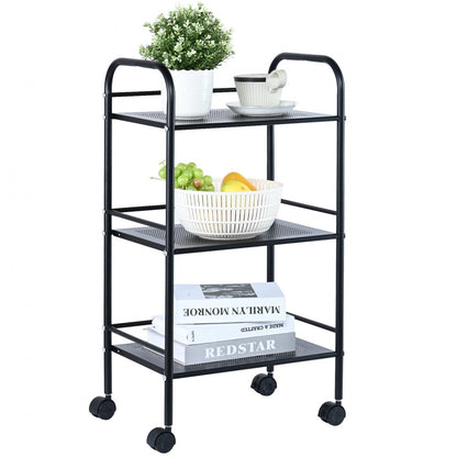 RY810217 - Heavy Duty 3-Tier Rolling Utility Cart, 198 lb Capacity