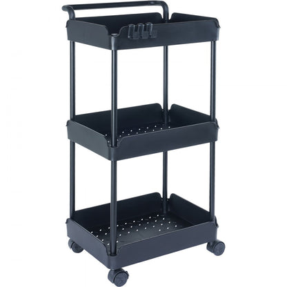 RY810325-1 - Space-Saving 3-Tier Rolling Cart with Lockable Wheels