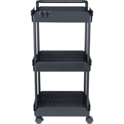 RY810325-1 - Space-Saving 3-Tier Rolling Cart with Lockable Wheels