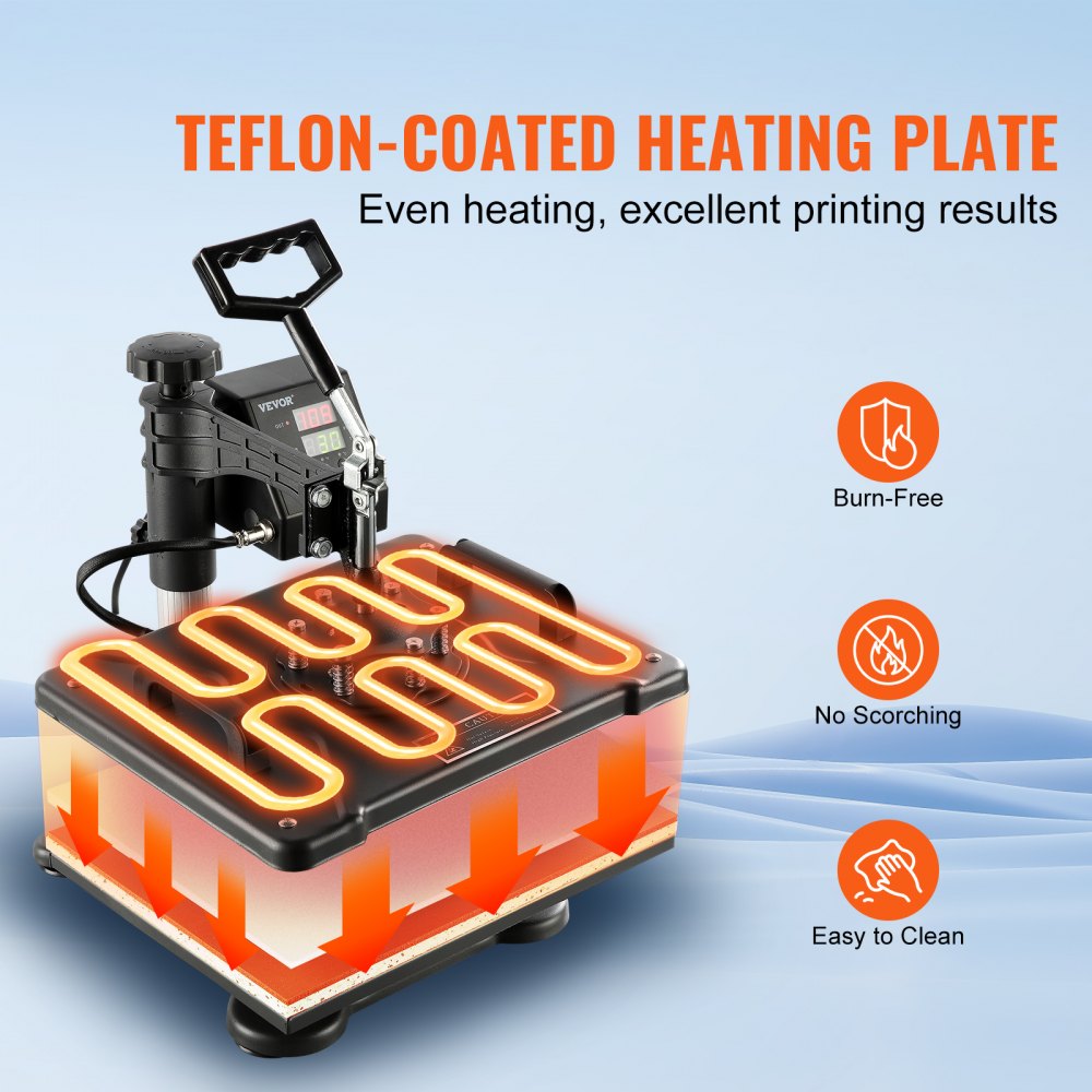 TLM13138 - 8-in-1 Heat Press Machine, 12"x15" with Swivel Design