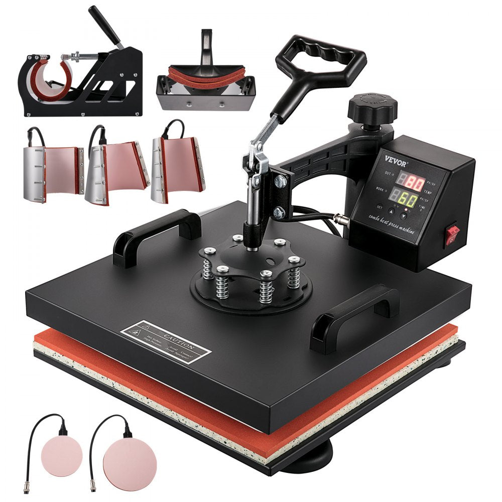 TLM38388 - 15x15" Heat Press Machine with Dual Insulation & Accessories