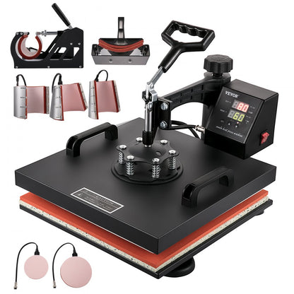 TLM38388 - 15x15" Heat Press Machine with Dual Insulation & Accessories