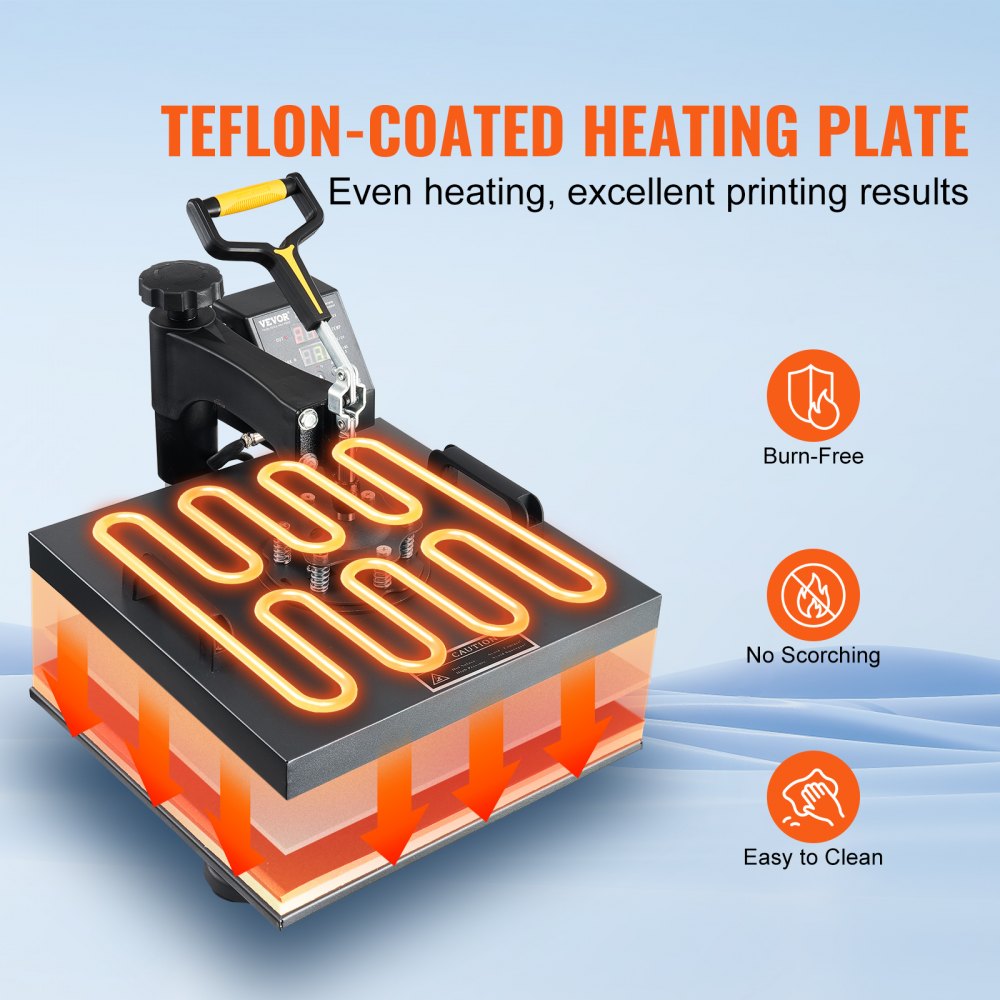 TLM38388 - 15x15" Heat Press Machine with Dual Insulation & Accessories