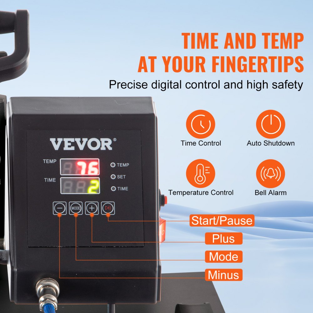 TL1515 - 15" x 15" 5-in-1 Heat Press with Double-Layer Insulation