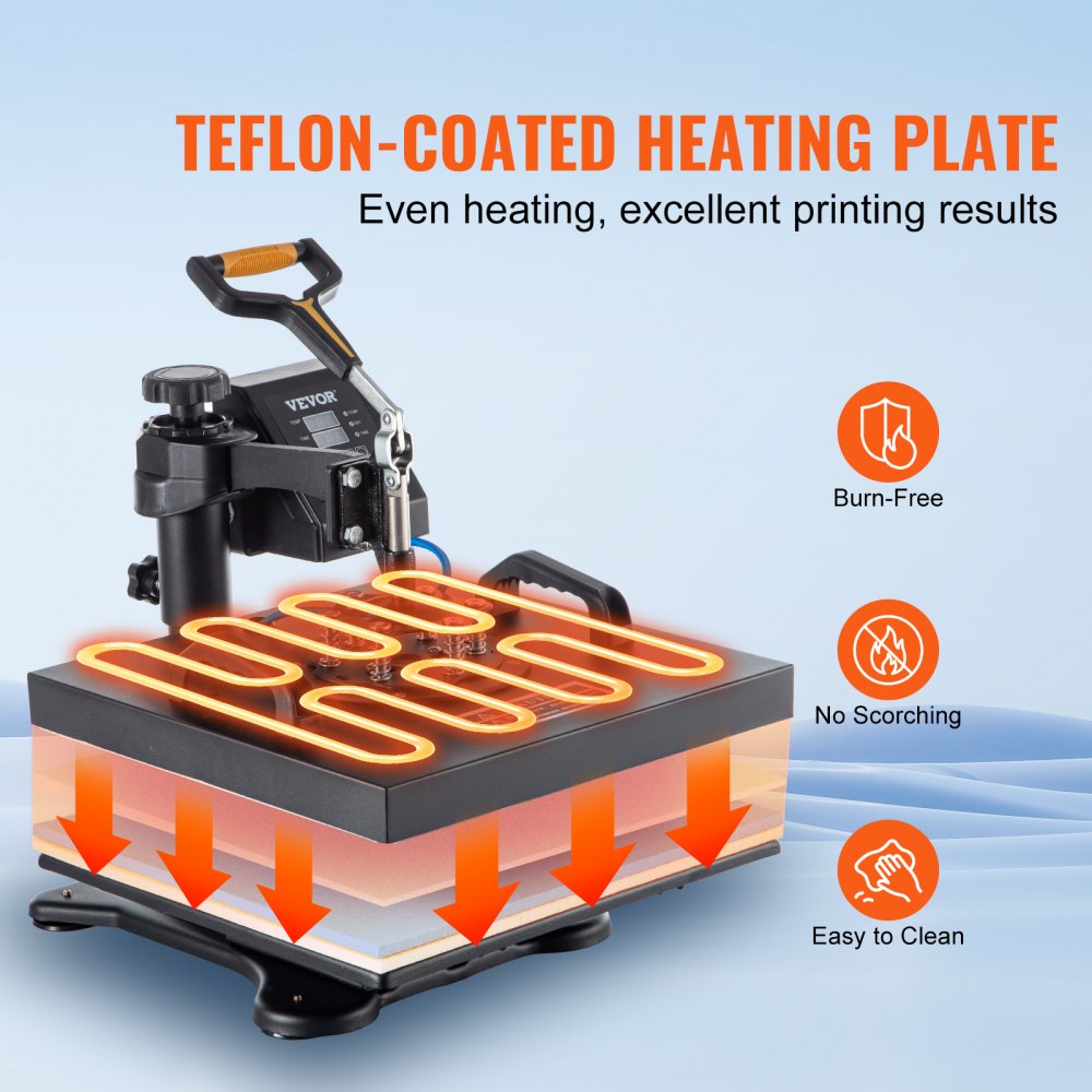 TL1515 - 15" x 15" 5-in-1 Heat Press with Double-Layer Insulation