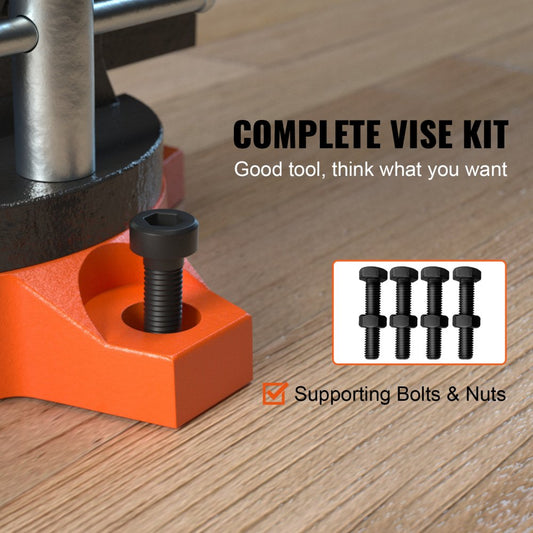 4.5 Bench Vise - 4.5" Heavy-Duty Vise with 240° Swivel Base