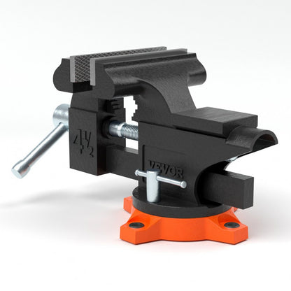 4.5 Bench Vise - 4.5" Heavy-Duty Vise with 240° Swivel Base