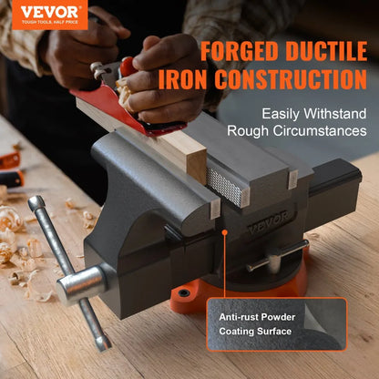 6.5 Bench Vise - 6.5" Ductile Iron Vise with 4496 lbs Grip