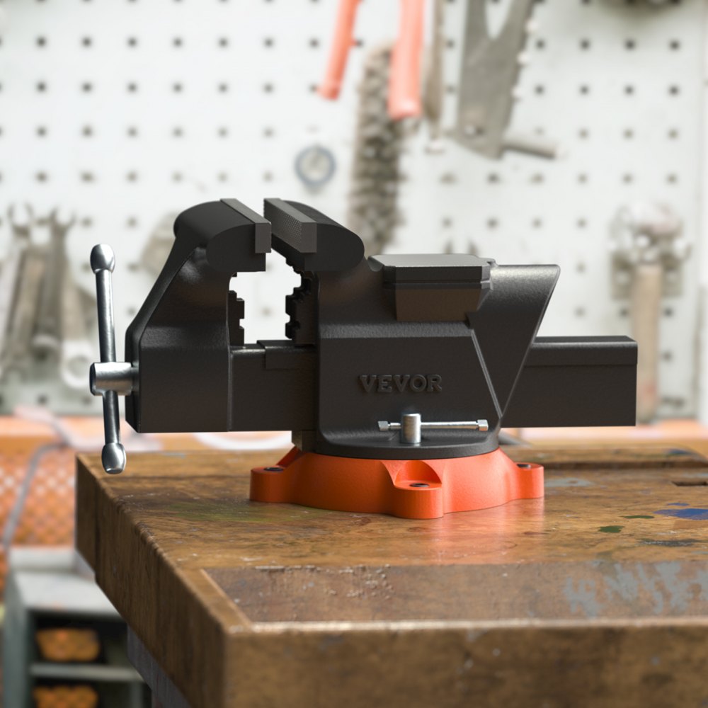 6 Bench Vise - 6-Inch Heavy-Duty Ductile Iron Tool for Tough Jobs