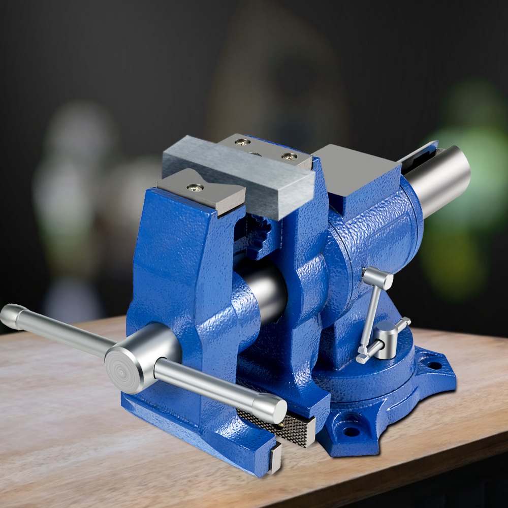 010825451507 - 6" VEVOR Heavy-Duty Bench Vise with 360° Double Swivel