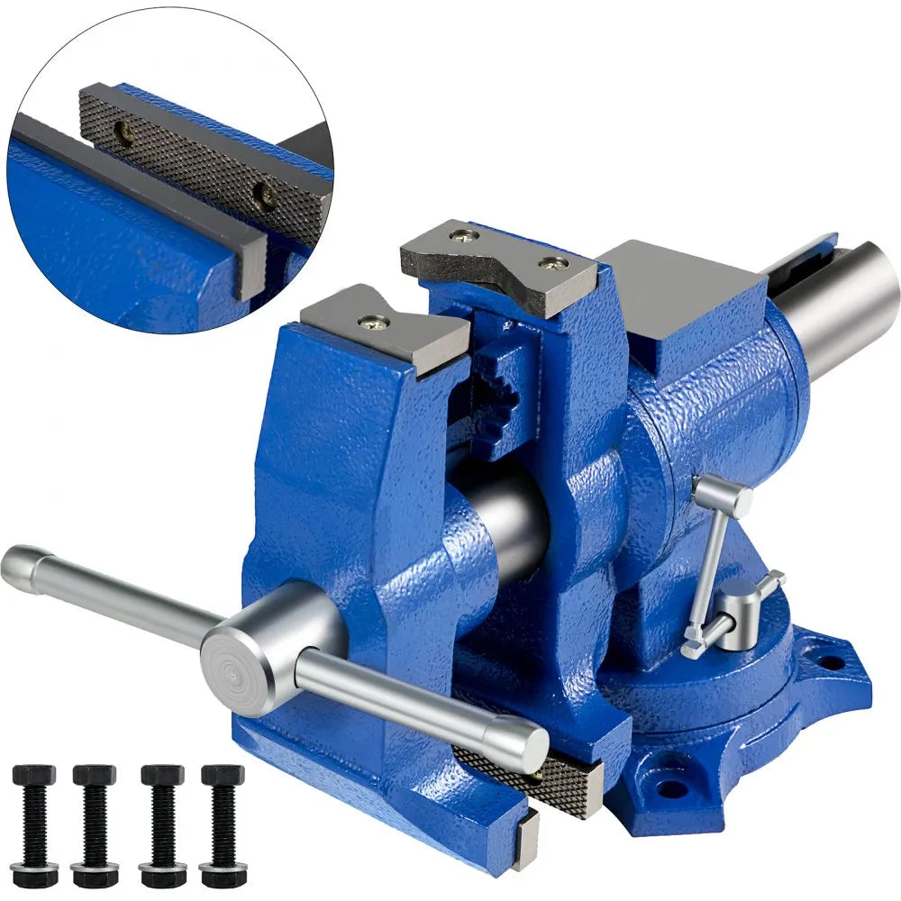 010825451507 - 6" VEVOR Heavy-Duty Bench Vise with 360° Double Swivel