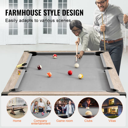 VP35 - 7ft 3-in-1 Pool, Dining & Tennis Game Table for Family Fun