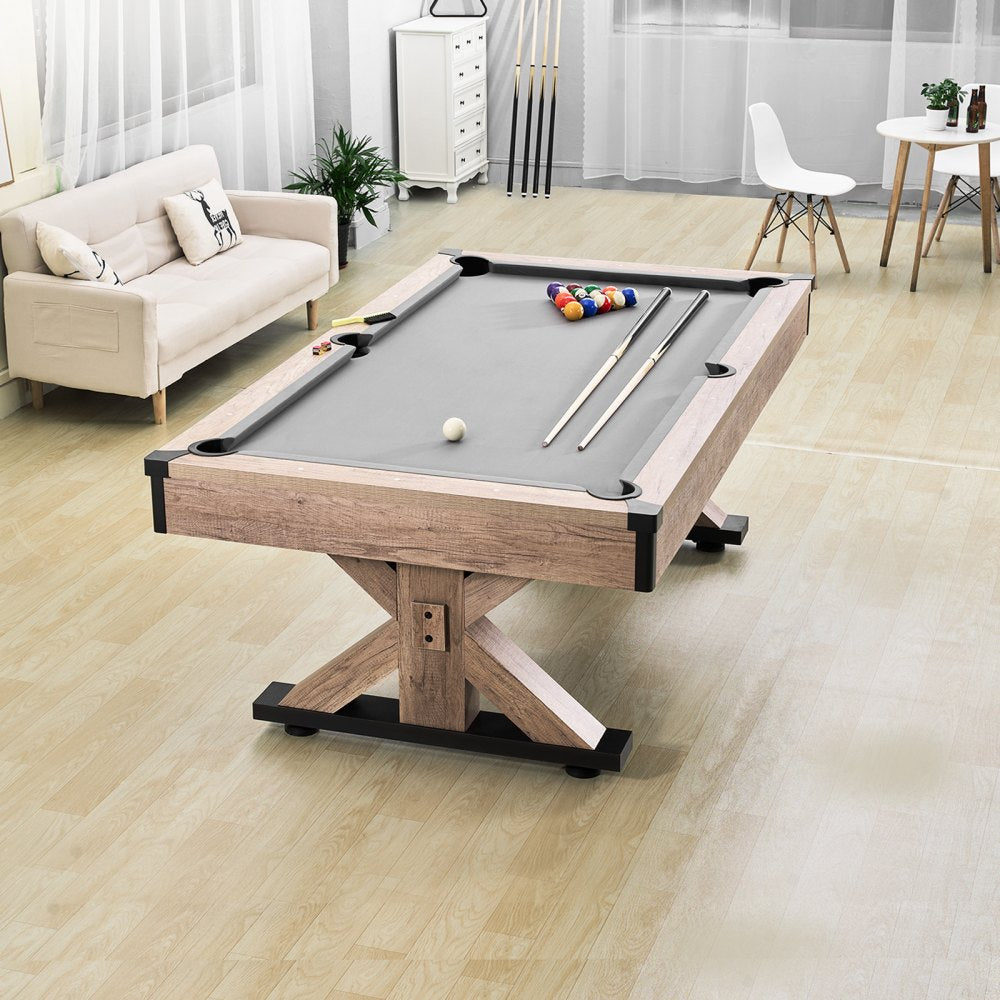 VP35 - 7ft 3-in-1 Pool, Dining & Tennis Game Table for Family Fun
