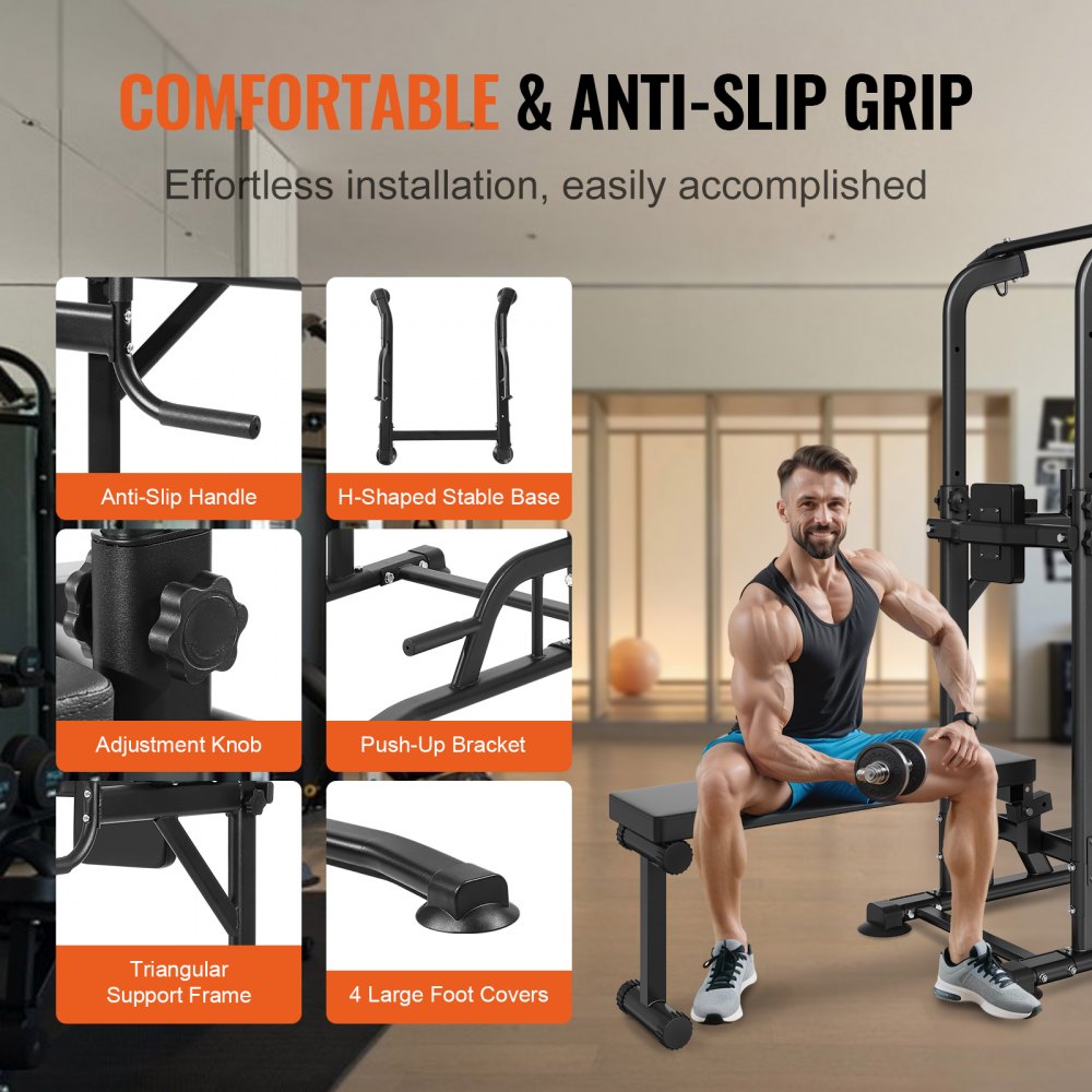ssshkytxs-h - Adjustable VEVOR Power Tower & Bench for All Workouts