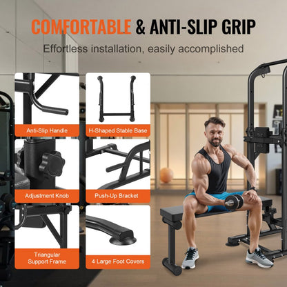 ssshkytxs-h - Adjustable VEVOR Power Tower & Bench for All Workouts