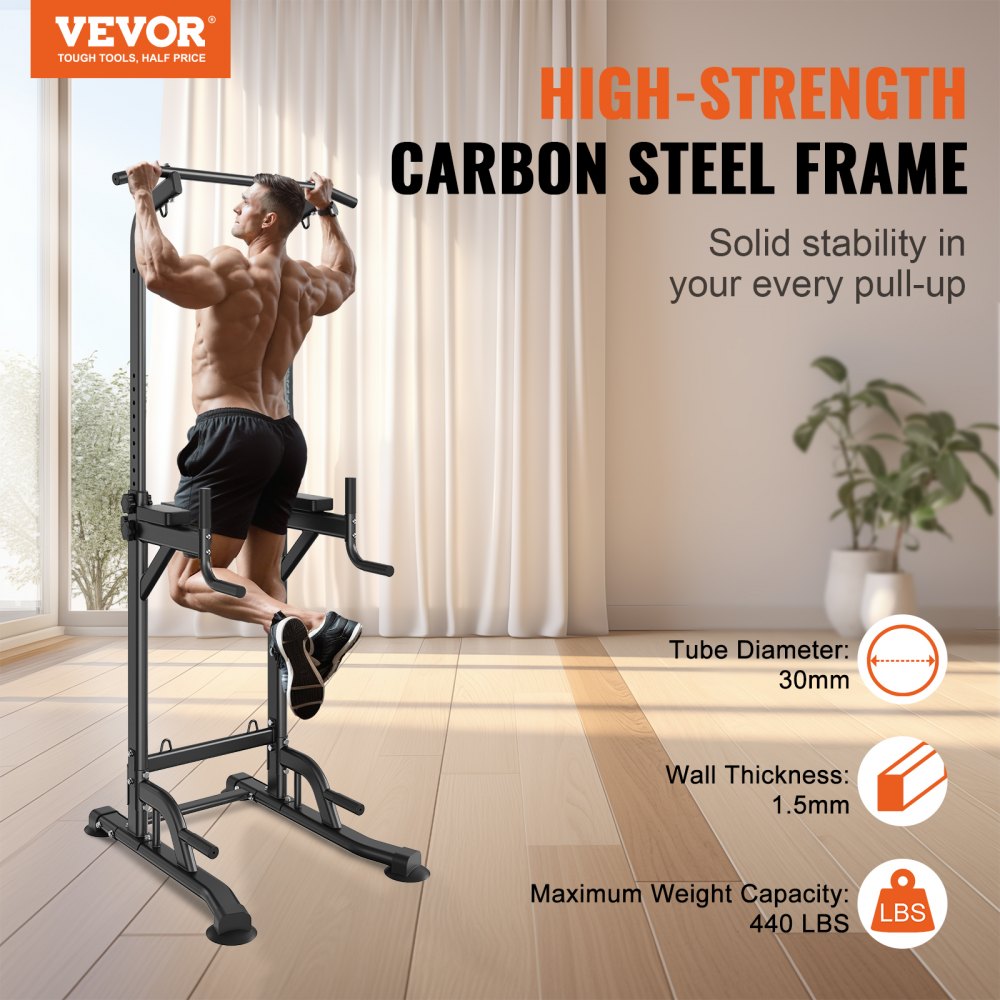 ssshkytxs-f - Compact VEVOR Power Tower, 90.55" for Home Workouts