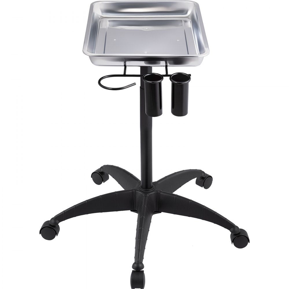 KMS-611 - Adjustable Stainless Steel Mayo Stand with Mobility Casters