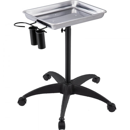 KMS-611 - Adjustable Stainless Steel Mayo Stand with Mobility Casters