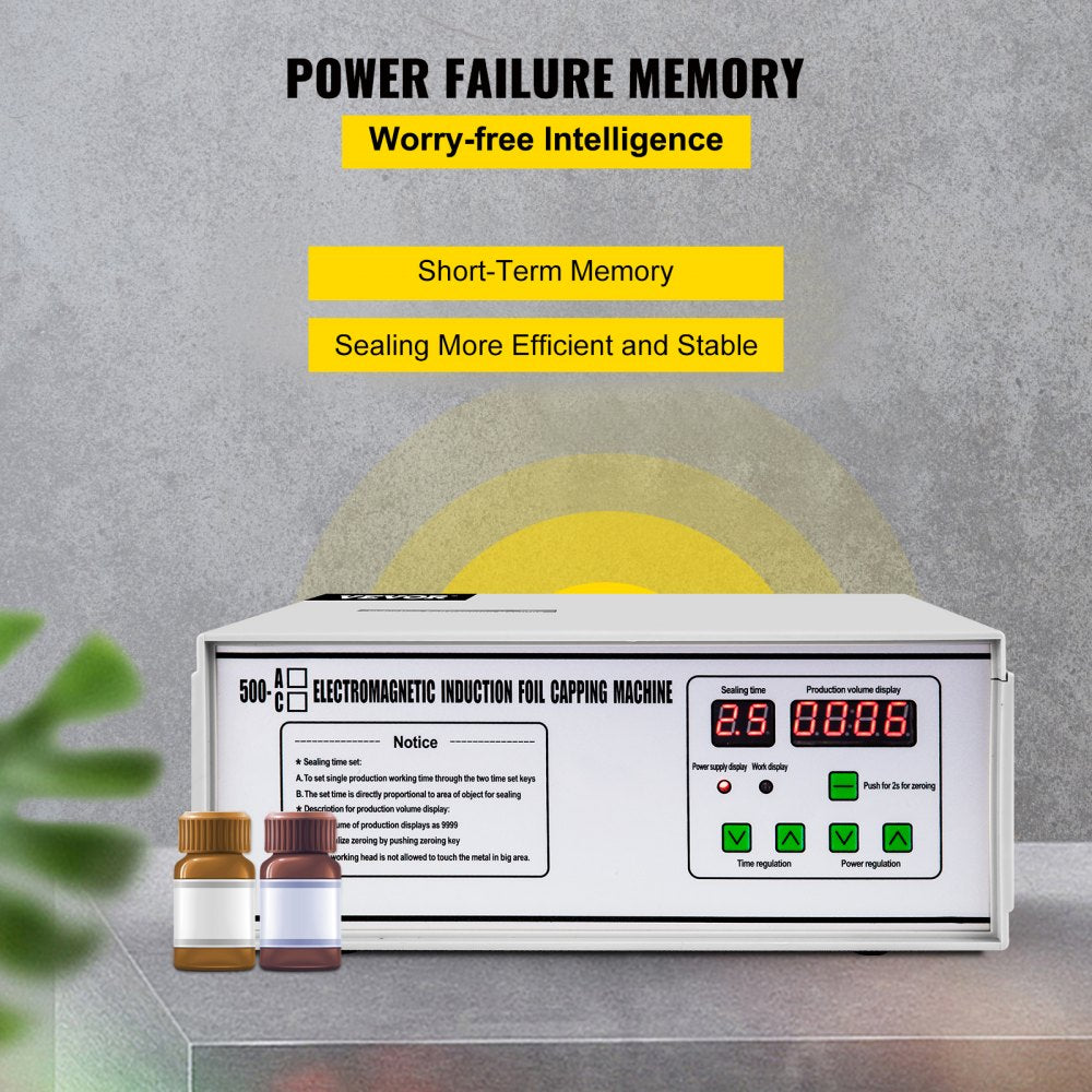 GLF-500A - Efficient Induction Sealer for Bottles, 20mm-100mm Diameter