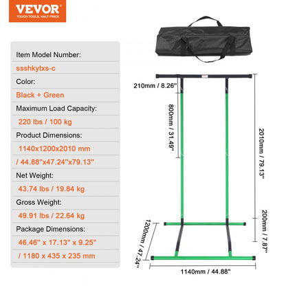 ssshkytxs-c - Durable 79.13in VEVOR Power Tower Dip Station for 220LBS Capacity